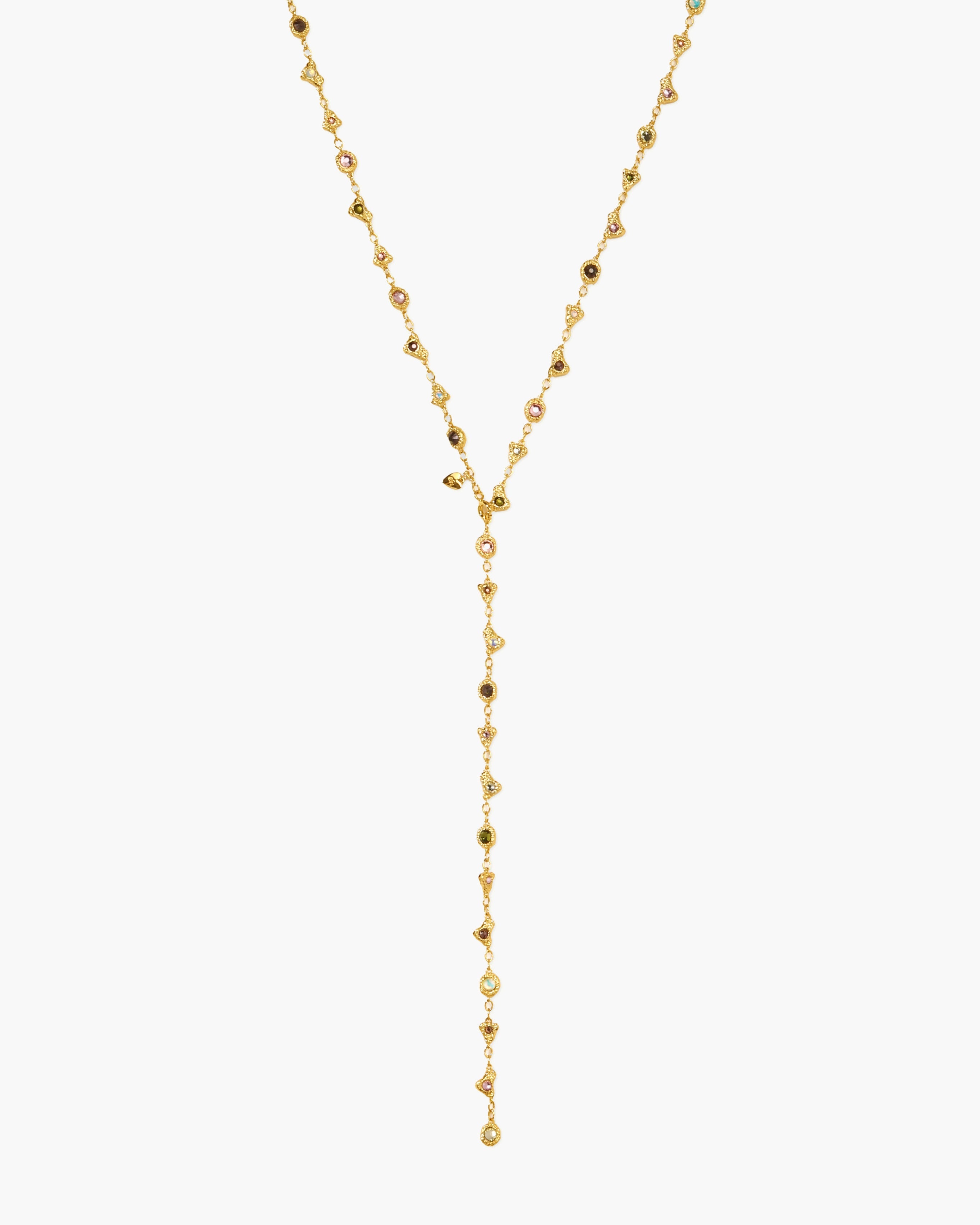 Prism Crystal Long Chain in Silver